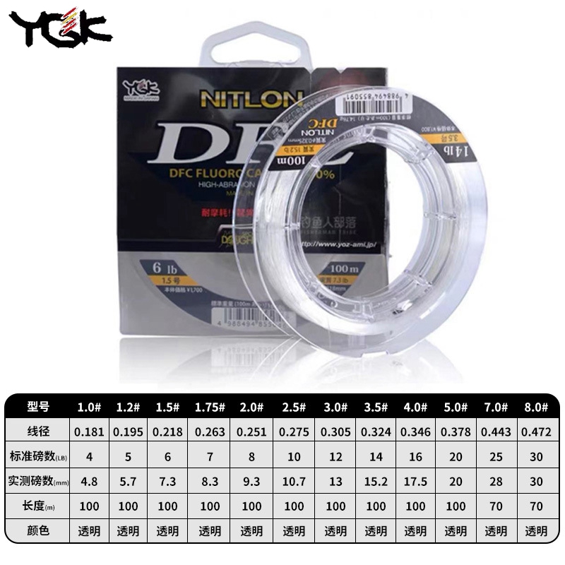 YGK Original DFC Carbon Line O - Fluorocarbon Line recension och pris