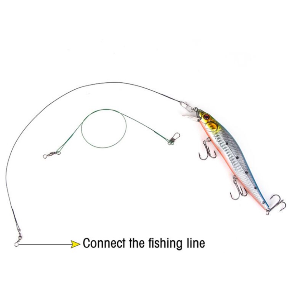 10pcs/lot Anti Bite Steel Fish - Leader Line recension och pris