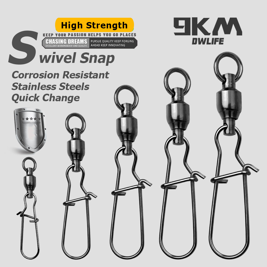 9KM 10PCS Ball Bearing Swivel  - Saltwater Line recension och pris