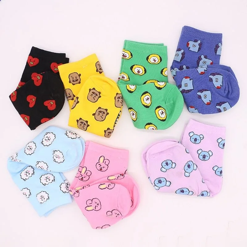 Kawaii BT21 Cartoon Socks Cute - Tippet Line recension och pris