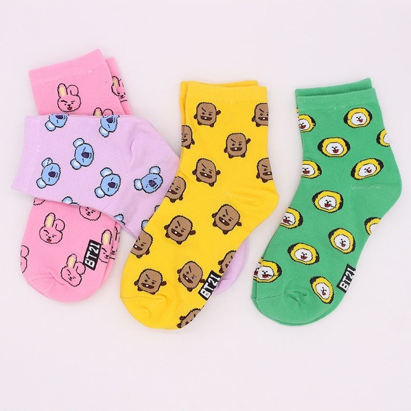 Kawaii BT21 Cartoon Socks Cute - Tippet Line recension och pris