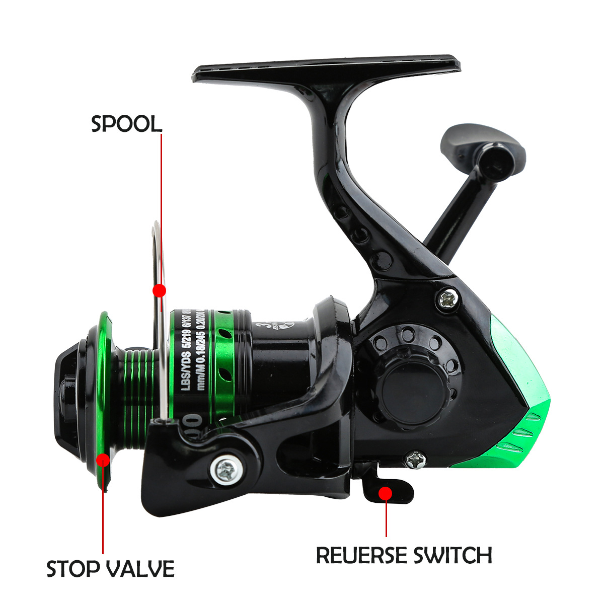 Metal Spinning Reel 5.2:1 Gear - Ice Fishing Line recension och pris