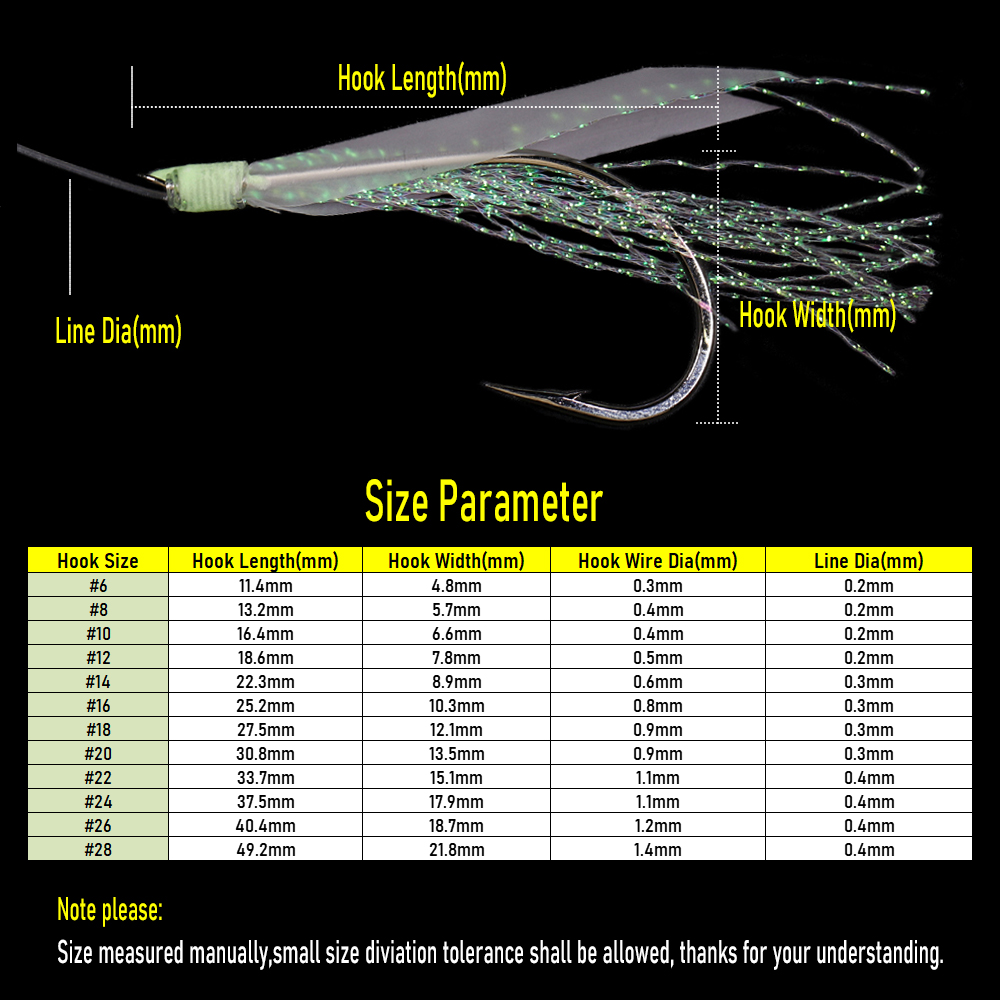 WIFREO 50pc Luminous Simulated - Freshwater Line recension och pris