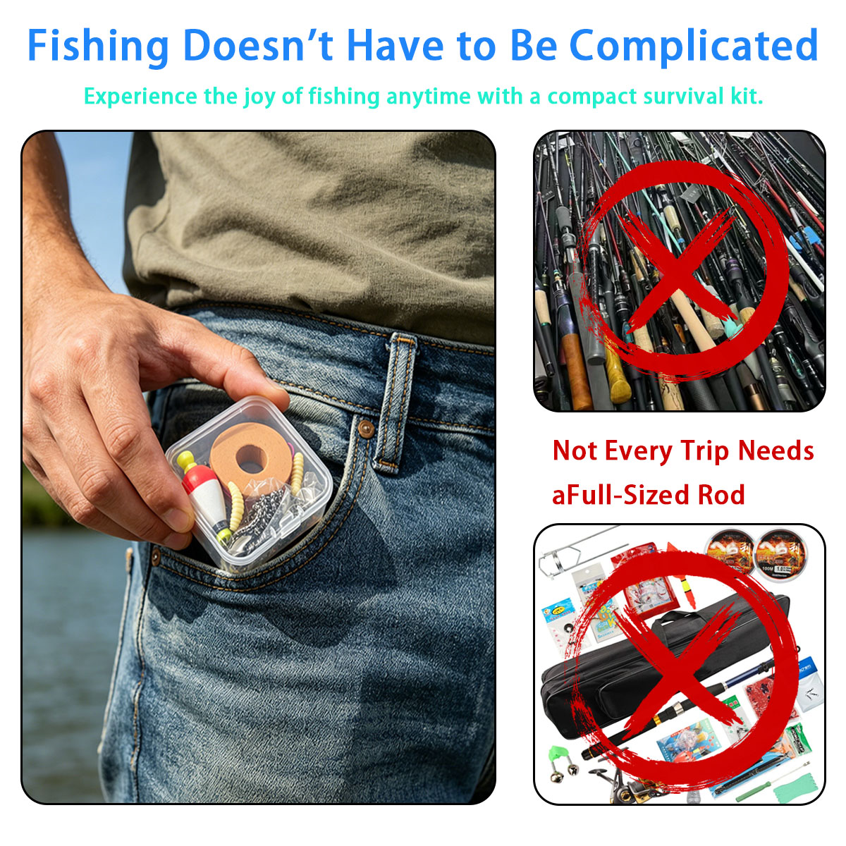 Portable Emergency Fishing Gea - Fishing Line Box recension och pris