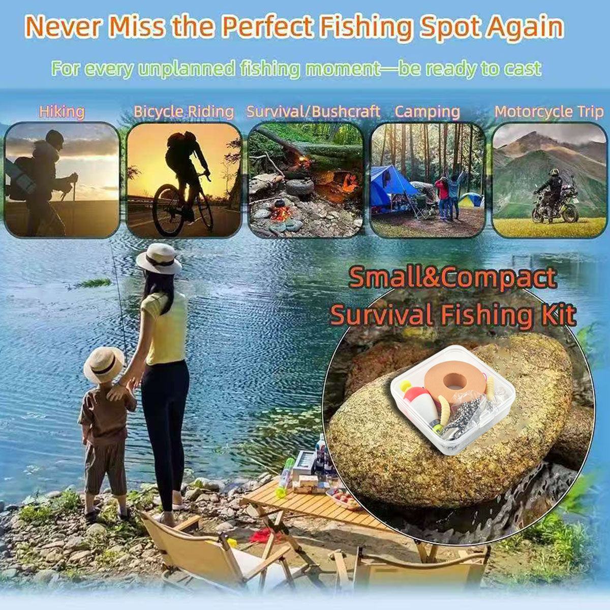 Portable Emergency Fishing Gea - Fishing Line Box recension och pris