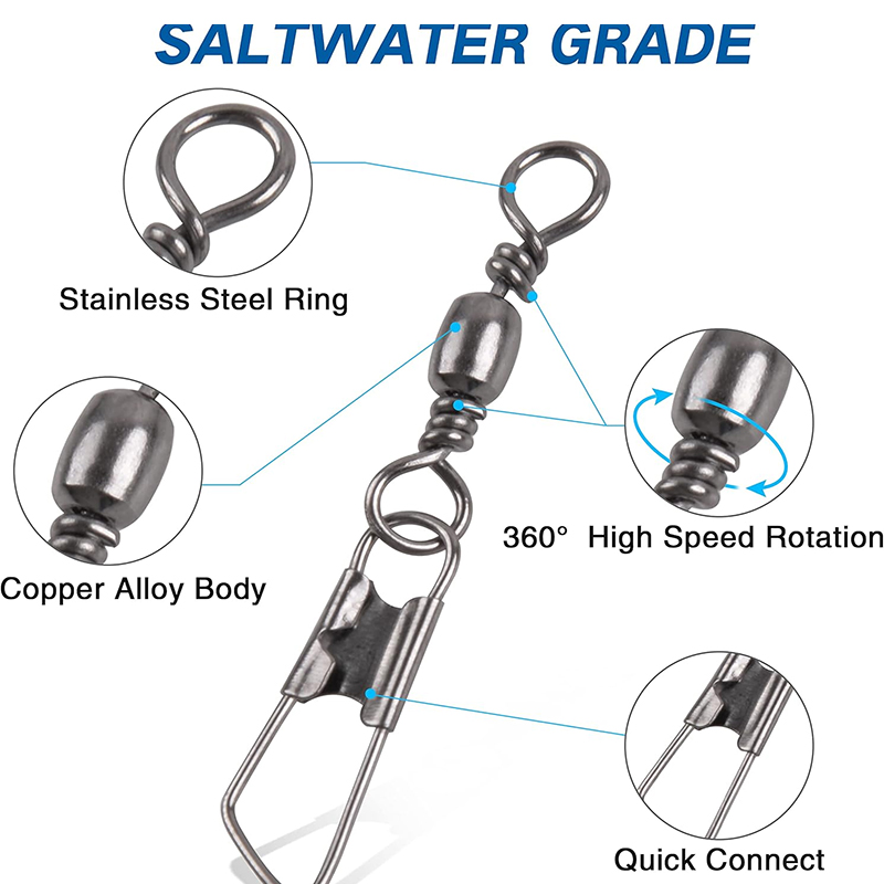 100Pcs Fishing Barrel Swivel C - Saltwater Line recension och pris