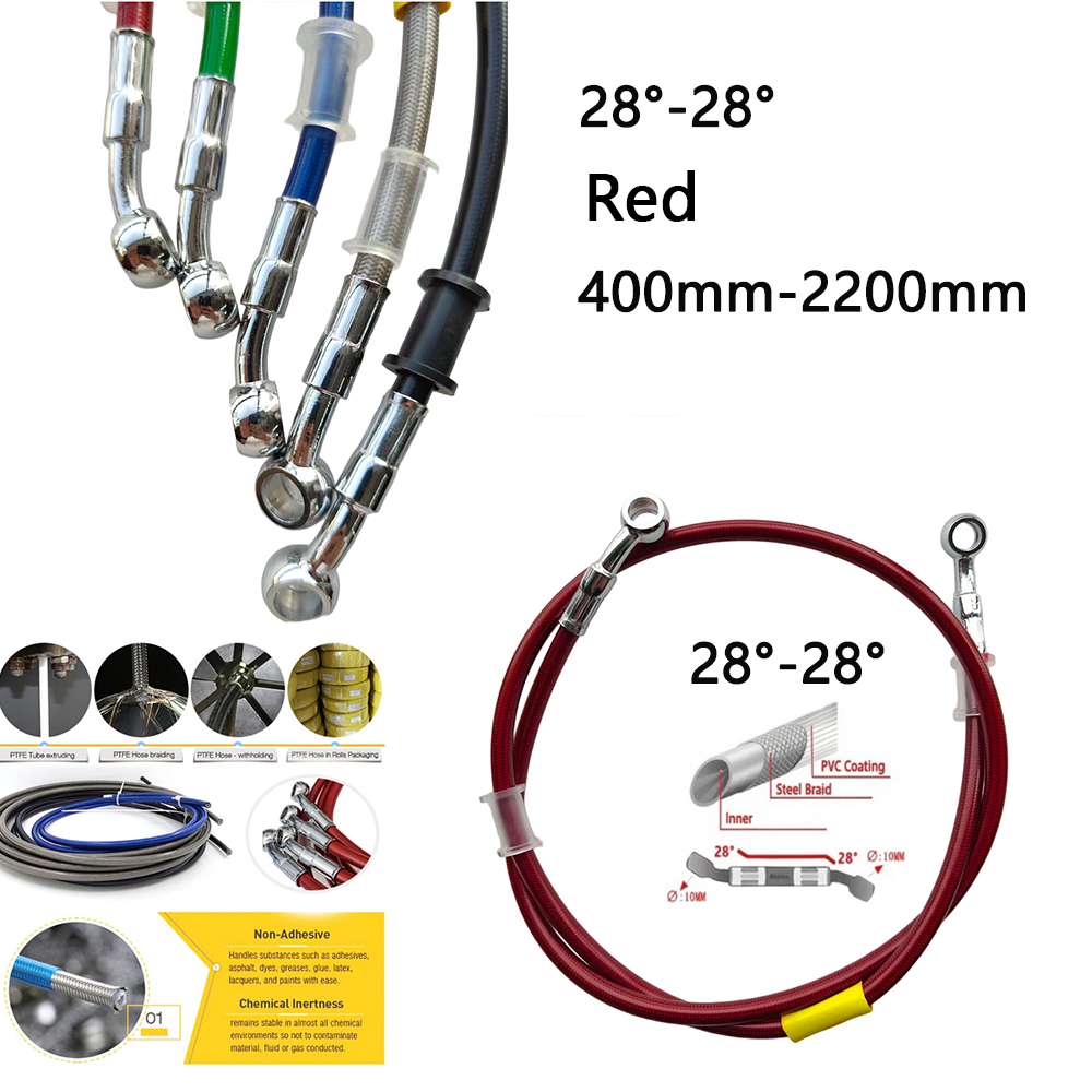 28-28 Red Universal Motorcycle - Braided Line recension och pris